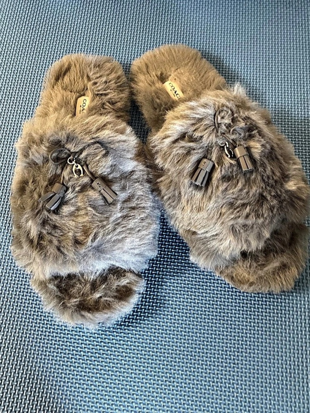 Coach Zoe Faux Fur Slipper
